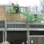 work on aldi building frame